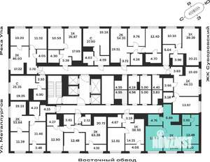 2-к квартира, вторичка, 60м2, 24/25 этаж