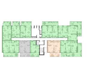 2-к квартира, строящийся дом, 53м2, 1/10 этаж