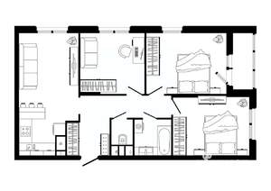 3-к квартира, строящийся дом, 78м2, 6/25 этаж