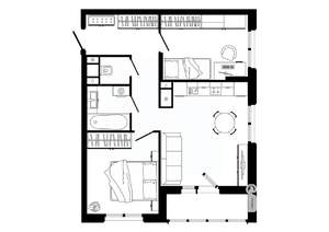 2-к квартира, строящийся дом, 60м2, 5/25 этаж