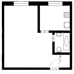 1-к квартира, вторичка, 31м2, 1/2 этаж