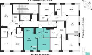 1-к квартира, вторичка, 44м2, 2/4 этаж