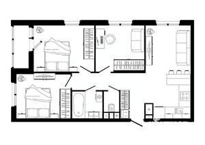 3-к квартира, строящийся дом, 77м2, 12/25 этаж