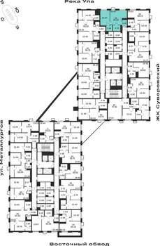 1-к квартира, строящийся дом, 45м2, 2/25 этаж