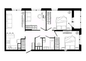 3-к квартира, строящийся дом, 78м2, 2/25 этаж
