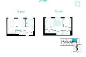 3-к квартира, сданный дом, 88м2, 14/15 этаж