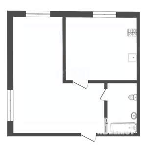 1-к квартира, вторичка, 38м2, 3/3 этаж