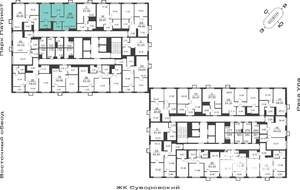 2-к квартира, вторичка, 54м2, 23/25 этаж