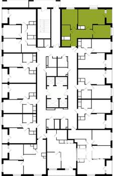 2-к квартира, вторичка, 65м2, 7/25 этаж