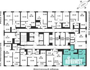 2-к квартира, вторичка, 59м2, 25/25 этаж