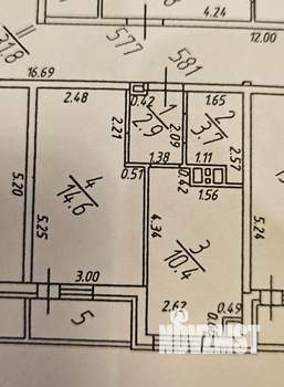 1-к квартира, вторичка, 32м2, 8/12 этаж