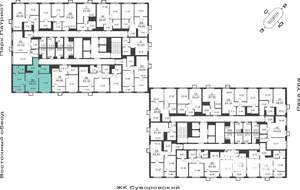 2-к квартира, вторичка, 60м2, 22/25 этаж