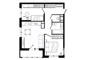 2-к квартира, строящийся дом, 60м2, 5/25 этаж