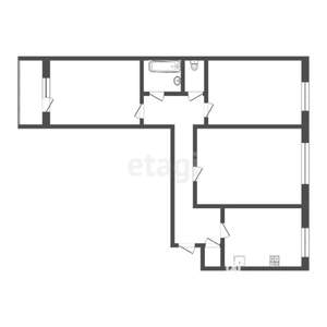 3-к квартира, вторичка, 64м2, 3/9 этаж