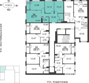 3-к квартира, вторичка, 82м2, 4/9 этаж