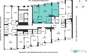 2-к квартира, вторичка, 104м2, 9/9 этаж