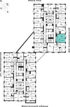 1-к квартира, строящийся дом, 37м2, 2/25 этаж