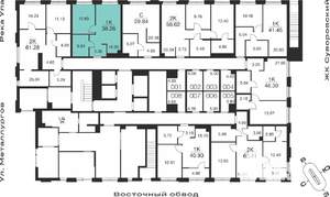 1-к квартира, вторичка, 38м2, 1/25 этаж
