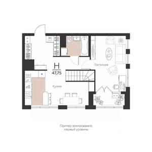 1-к квартира, вторичка, 48м2, 5/5 этаж