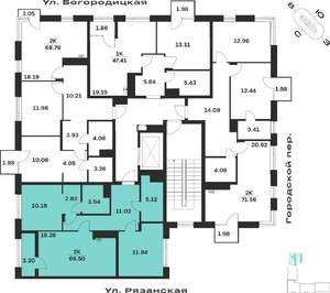 2-к квартира, вторичка, 67м2, 3/4 этаж