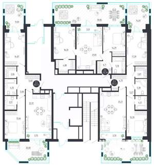 2-к квартира, строящийся дом, 110м2, 1/8 этаж