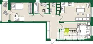 3-к квартира, строящийся дом, 58м2, 2/9 этаж
