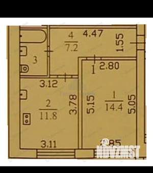 1-к квартира, вторичка, 38м2, 9/9 этаж