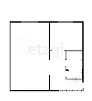 1-к квартира, вторичка, 35м2, 2/2 этаж