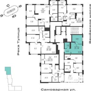 1-к квартира, вторичка, 33м2, 12/16 этаж