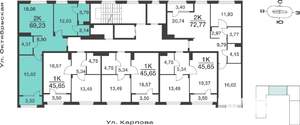 2-к квартира, вторичка, 69м2, 6/9 этаж