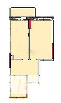 1-к квартира, вторичка, 45м2, 9/22 этаж
