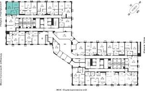 1-к квартира, вторичка, 41м2, 1/25 этаж