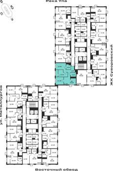 3-к квартира, строящийся дом, 72м2, 18/25 этаж