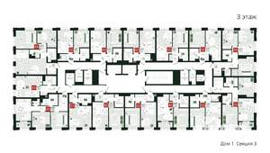 2-к квартира, строящийся дом, 54м2, 3/19 этаж