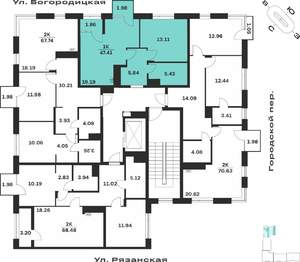 1-к квартира, вторичка, 47м2, 2/4 этаж