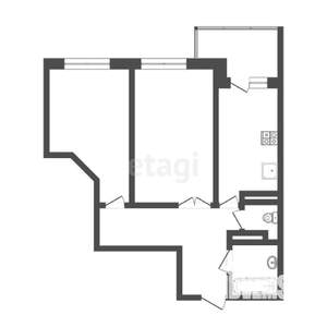 2-к квартира, вторичка, 73м2, 1/5 этаж