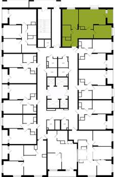 2-к квартира, вторичка, 66м2, 23/25 этаж