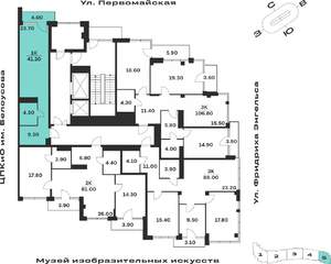 Студия квартира, вторичка, 41м2, 4/9 этаж