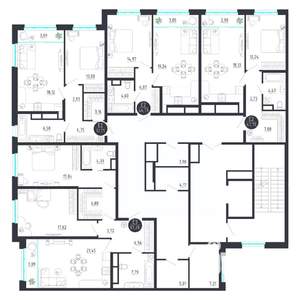 1-к квартира, строящийся дом, 48м2, 3/8 этаж