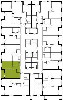 1-к квартира, вторичка, 42м2, 13/25 этаж