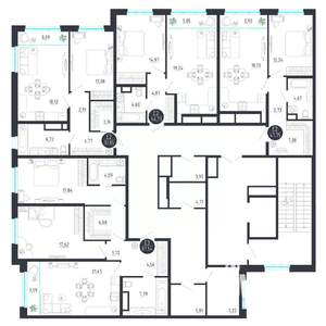 1-к квартира, строящийся дом, 48м2, 2/8 этаж