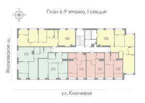 2-к квартира, сданный дом, 57м2, 8/9 этаж