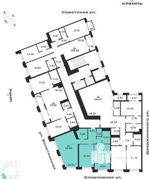 2-к квартира, вторичка, 93м2, 4/10 этаж