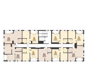 1-к квартира, строящийся дом, 42м2, 5/5 этаж
