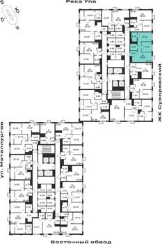 2-к квартира, вторичка, 54м2, 9/25 этаж