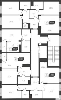 2-к квартира, вторичка, 60м2, 3/4 этаж