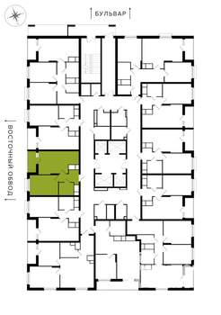 1-к квартира, вторичка, 39м2, 8/25 этаж