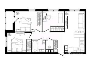 3-к квартира, строящийся дом, 77м2, 18/25 этаж