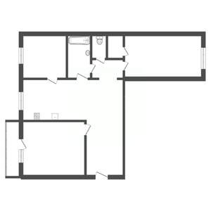 3-к квартира, вторичка, 77м2, 3/5 этаж