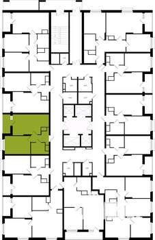 1-к квартира, вторичка, 40м2, 2/25 этаж
